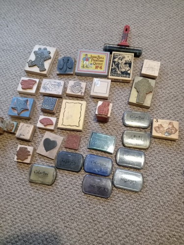 Vintage wooden printing blocks Bundle And Kit - Picture 2 of 6