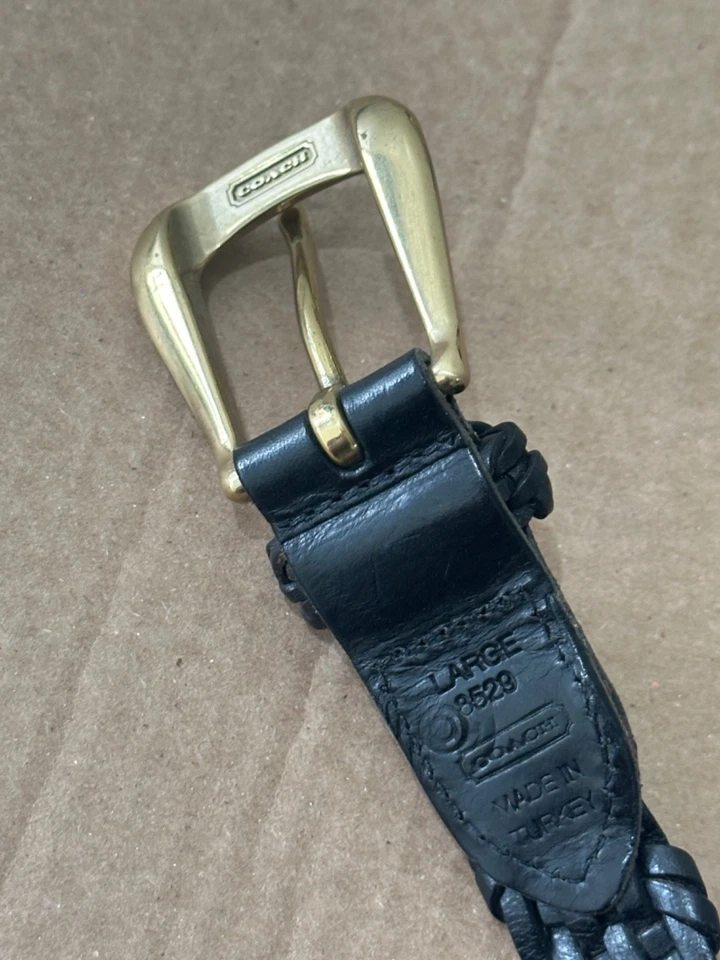 批量 3 件 - 复古蔻驰皮带女式 - L 码 - 8529 3911 2908 - 黄铜皮革 — 第 2/4 张图片