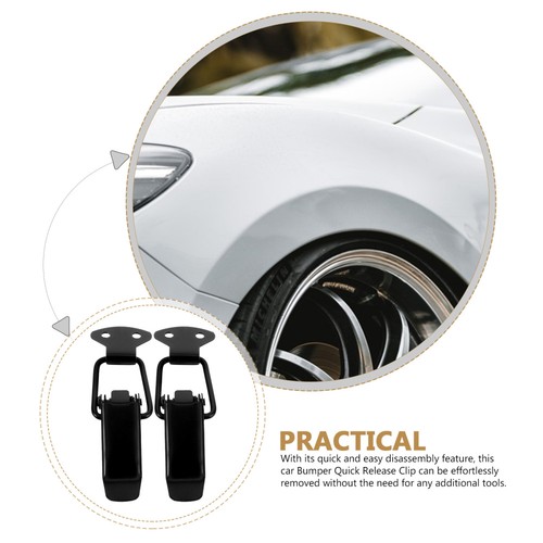 2Pcs Car Bumper Quick Release Clip Hook Lock Fasteners for Truck and Auto - Bild 5 von 12