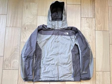 Mens North Face Mountain Light Parka Jacket Gray Hooded Rain Coat Goretex Small