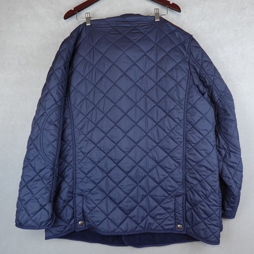 Polo Ralph Lauren Shooting Jacket Diamond Quilted Puffer Mens XL Blue - Picture 8 of 10