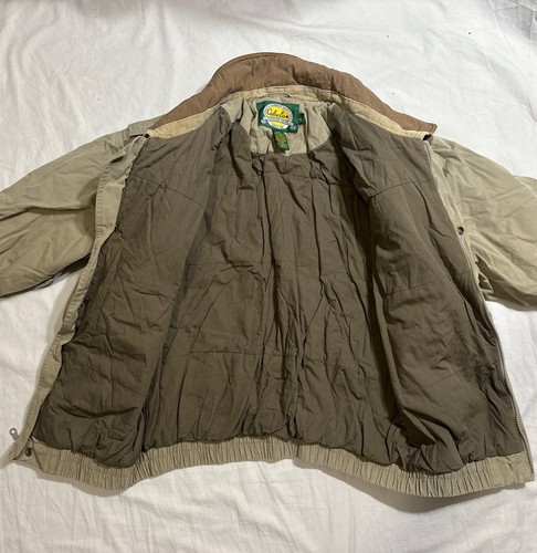 Vintage Cabelas Hunting Shooting Jacket Tan Beige Insulated Outdoor Mens L - Picture 10 of 12