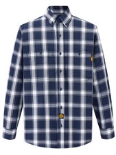 Mens Flame Resistant Shirt 6.5oz Plaid FR Button Down Welding CAT2/NFPA2112