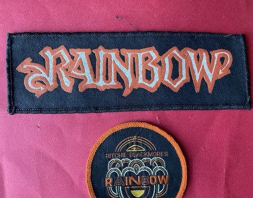Vintage Ritchie Blackmores Rainbow Cloth Badges Patch X2 rock Music Dio Purple - Picture 3 of 9