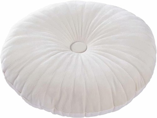 Round Pillow Cushion for Couch Velvet Decorative Small Throw Pillow Solid Col... - Picture 4 of 5