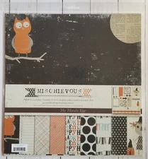 My Mind’s Eye MISCHIEVOUS 12x12 Halloween Fall papers & element stickers NEW
