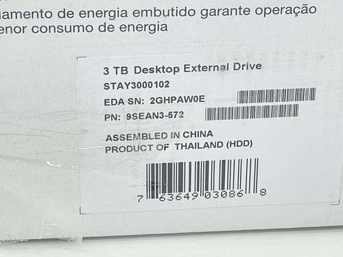 Seagate Expansion 3 TB Desktop External Drive STAY3000102 New Sealed - Picture 5 of 10
