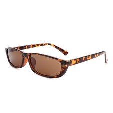 Unisex Rectangle Sunglasses Retro Slim Narrow Vintage 90s Fashion UV Protection