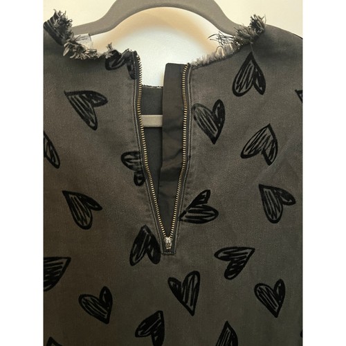 Stella McCartney KIDS Girls' Black Velvet Hearts Denim Jeans 14 Dress Designer - Picture 8 of 9