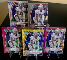 KYLE WILLIAMS - Bowman Chrome U # 118 (5) Card Lot - 2 Pink - /75 - 1B & 1 Ref
