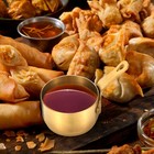  Double Compartment Condiment Container Stainless Steel Dipping Sauce Cup