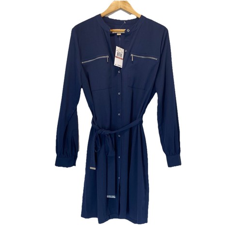 Neu mit Etikett Michael Kors Damenkleid 12 "Echt Marineblau" blau bescheiden Büro Kirche Business - Bild 1 von 12