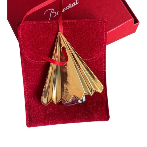New Baccarat Crystal Gold Christmas Tree Ornament Engraved 2022 - Bild 2 von 6