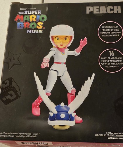 Personaggio Super Mario Bros Princess Peach 5" con ombrello accessorio blu nuovo con scatola - Foto 5 di 10