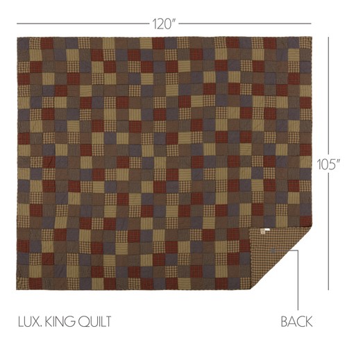Rustic Luxury King Quilt Green Patchwork Cedar Ridge Bedroom Decor VHC Brands - Picture 3 of 7
