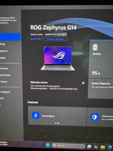 ASUS ROG Zephyrus G14 14" 3K OLED 3K 120Hz AMD Ryzen 9 8945HS RTX4060 16GB 1TB - Picture 10 of 13
