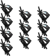 10 Pack 1-1/2" OD Stage Lighting Clamps, Quick Lock Aluminum DJ Truss Mount