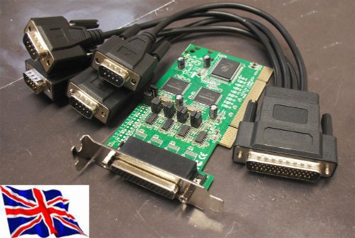 PCI RS422 RS485 4 Serial Port Card 16C1050 Low Profile - 第 1/1 張圖片