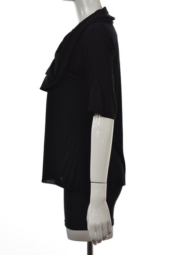 Yigal Azrouel Womens Top Size 4 Black Knit Casual 3/4 Sleeve Shirt Blouse - Picture 3 of 4