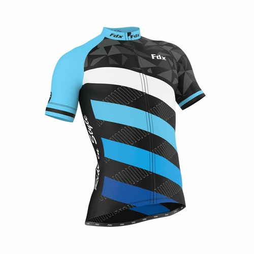 FDX Mens Equien Cycling Jersey Short sleeve Breathable Biking Top - Picture 24 of 45