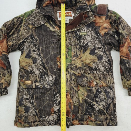 Gamehide Hunting Jacket Mens L Mossy Oak Break-Up Snap Button Zipper Hush Hide - Picture 12 of 12