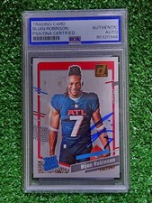 Bijan Robinson Signed 2023 Panini Rated Rookie Portrait RC Falcons PSA Auto