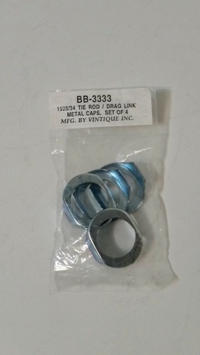 VINTIQUE INC. 1928-34 Ford Tie Rod / Drag Link Metal Cap Kit BB-3333 Set Of 4  - Picture 2 of 2