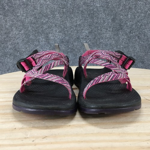 Chaco Sandals Youth 4 Ecotread ZX/1 Sporty ZStrap Slingback J180092 Pink Black - Picture 7 of 17
