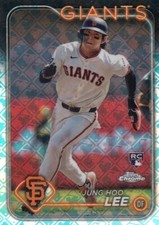 JUNG HOO LEE TOPPS CHROME MLB LOGOFRACTOR ROOKIE RC GIANTS #201 2024 24