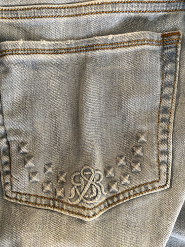 Rock & Republic Kendall Women's Distressed Light Wash Cropped Jeans Size 12 - Picture 3 of 12