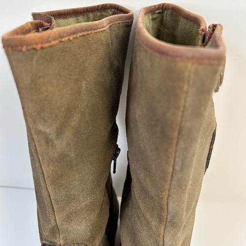 Stivali OTBT donna 8 cervi lodge metà polpaccio pelle marrone grunge boho - Foto 15 di 19