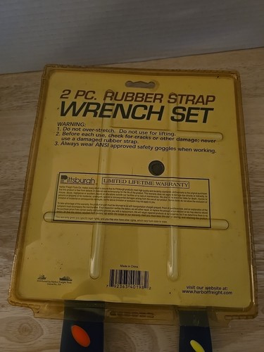 Pittsburgh 2 Piece Rubber Strap Wrench Set #40198- NIP - Picture 8 of 10