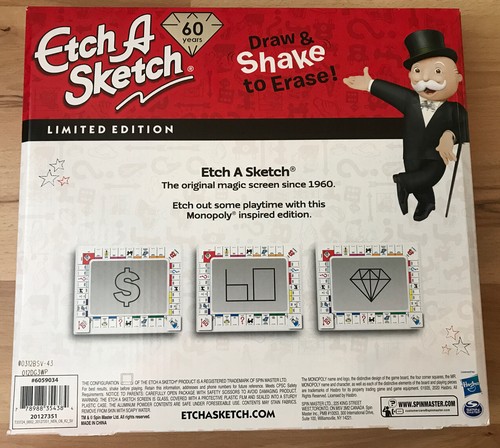 ETCH A SKETCH 60th Anniversary Monopoly LIMITED EDITION New Box Toy Draw Shake - Picture 4 of 5