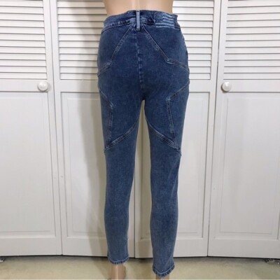 Revice Venus Star Bum Skinny Cropped Jeans High Rise Cotton Size 27