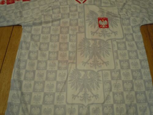 POLAND POLSKA SOCCER FOOTBALL JERSEY SHIRT MENS XL VINTAGE 90'S WHITE EAGLE - Picture 3 of 7