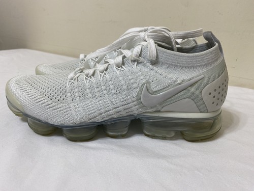 Nike Air Vapormax Flyknit 2 weiß riesig grau laufen 942843-105 Damen Größe 8
