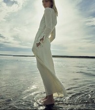 ZARA NEW AW2020 LIMITED EDITION LONG DRESS ECRU SIZE XS 0775/151