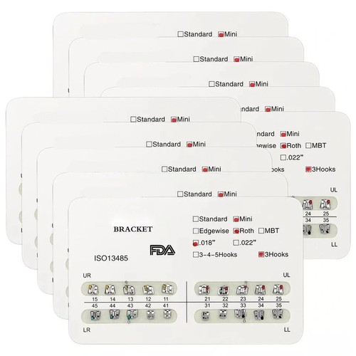 Dental Ortho Brackets Braces 1st Molar Buccal Tubes Bond / Mini Roth 018 Hooks 3 - Picture 5 of 29