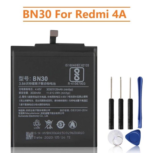 OEM BN30 Replacement Battery For Xiaomi Redmi 4A 3120 mAh + Tools