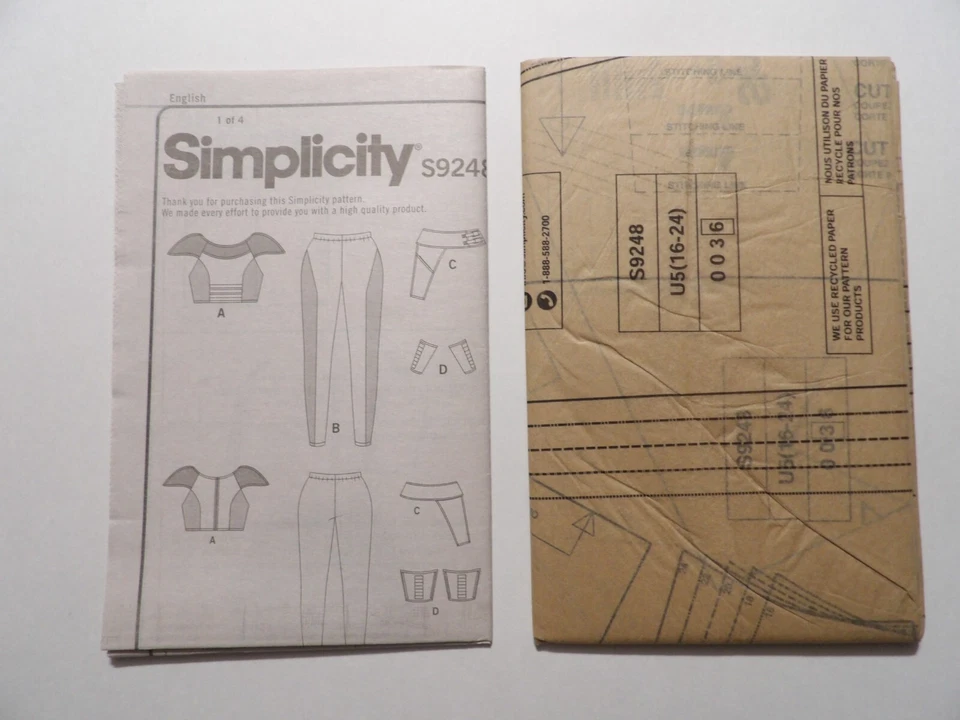 Simplicity S9248 Mandalorian Costume Top, Pants, Belt Sz 16-24 UNCUT Pattern - Image 3 of 3