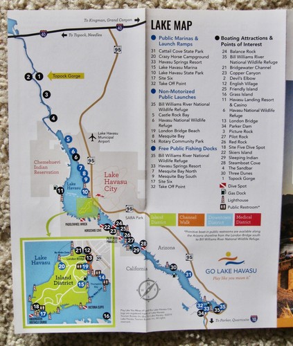 NEW!  LAKE HAVASU CITY, AZ 2019 Visitors Guide & Area Map Booklet; 44 pages - Picture 17 of 17