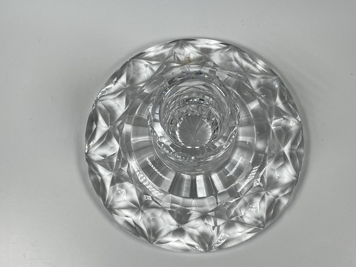 Beautiful Clear Pressed Glass Taper Candle Stick Holder Base 4 x 2 Inch - Picture 3 of 7