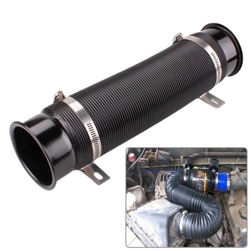 Universal 3'' Flexible Car Cold Air Intake Hose Filter Pipe Telescopic Tube Kit - Picture 10 of 11