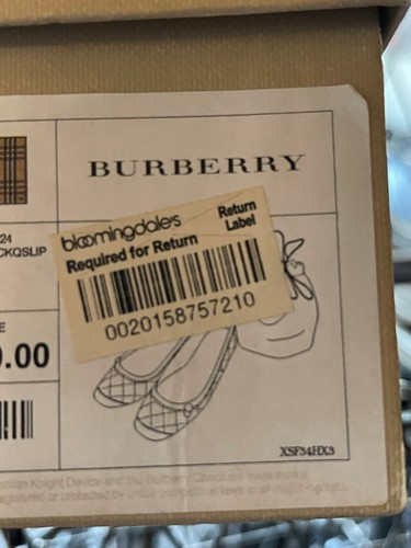 Burberry Ballerina Slippers Quilted In Travel Pouch Women's Small New In Box - Picture 3 of 3