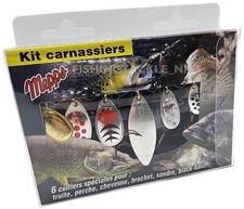 Mepps Predator Kit 6 Spinners Trout Perch Bass etc Lures Aglia Comet Fishing
