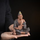 Handmade Artware Real Yixing Zisha Purple Clay Table Decoration Jigong Statue
