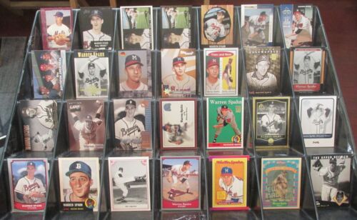WARREN SPAHN (89) KARTE MEHRERE INSERTS & PREMIUM KARTEN "KEINE DUPS" SIEHE SCANS
