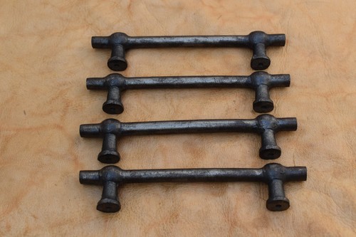 Cast iron door gate handle door knob vintage pull drop cupboard handle 4 pcs - Picture 5 of 8