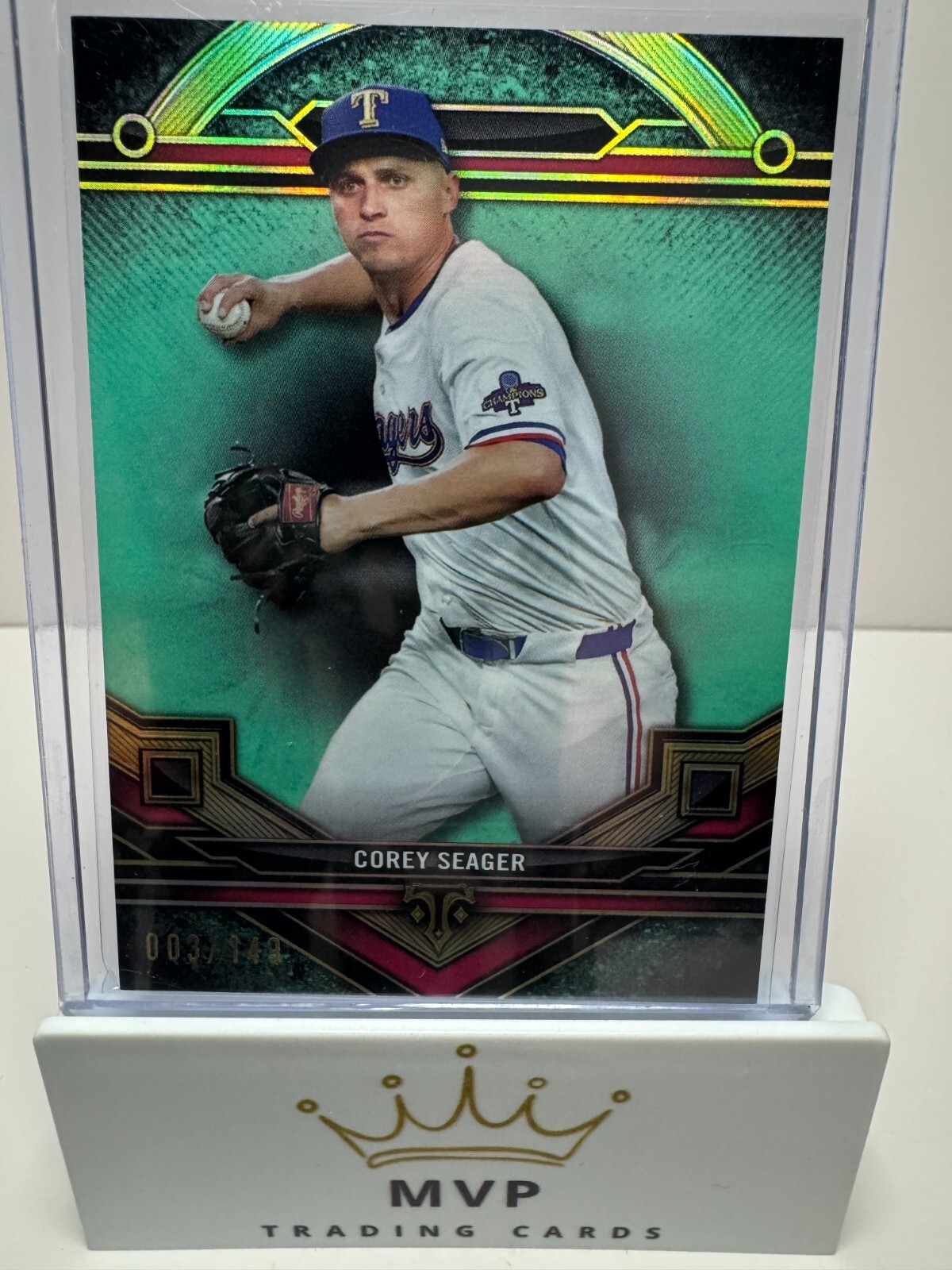 2024 Topps Triple Threads Corey Seager Aquamarine Parallel Texas Rangers 003/149