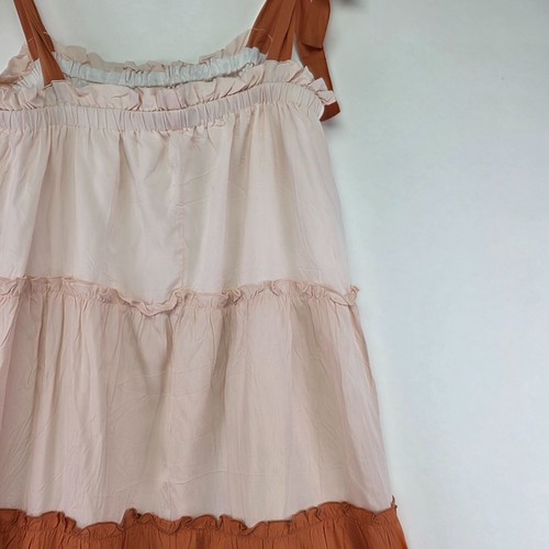 Abito da spiaggia casual Cupshe marrone arancione panna copricostume boho maxi contadino XL NUOVO CON ETICHETTE - Foto 5 di 8